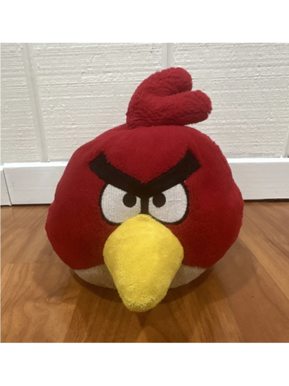 Red Angry Bird Plush with Yellow Beak